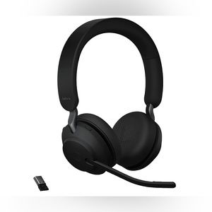 Jabra Evolve2 65 UC Wireless Headphones with Link380a, Black